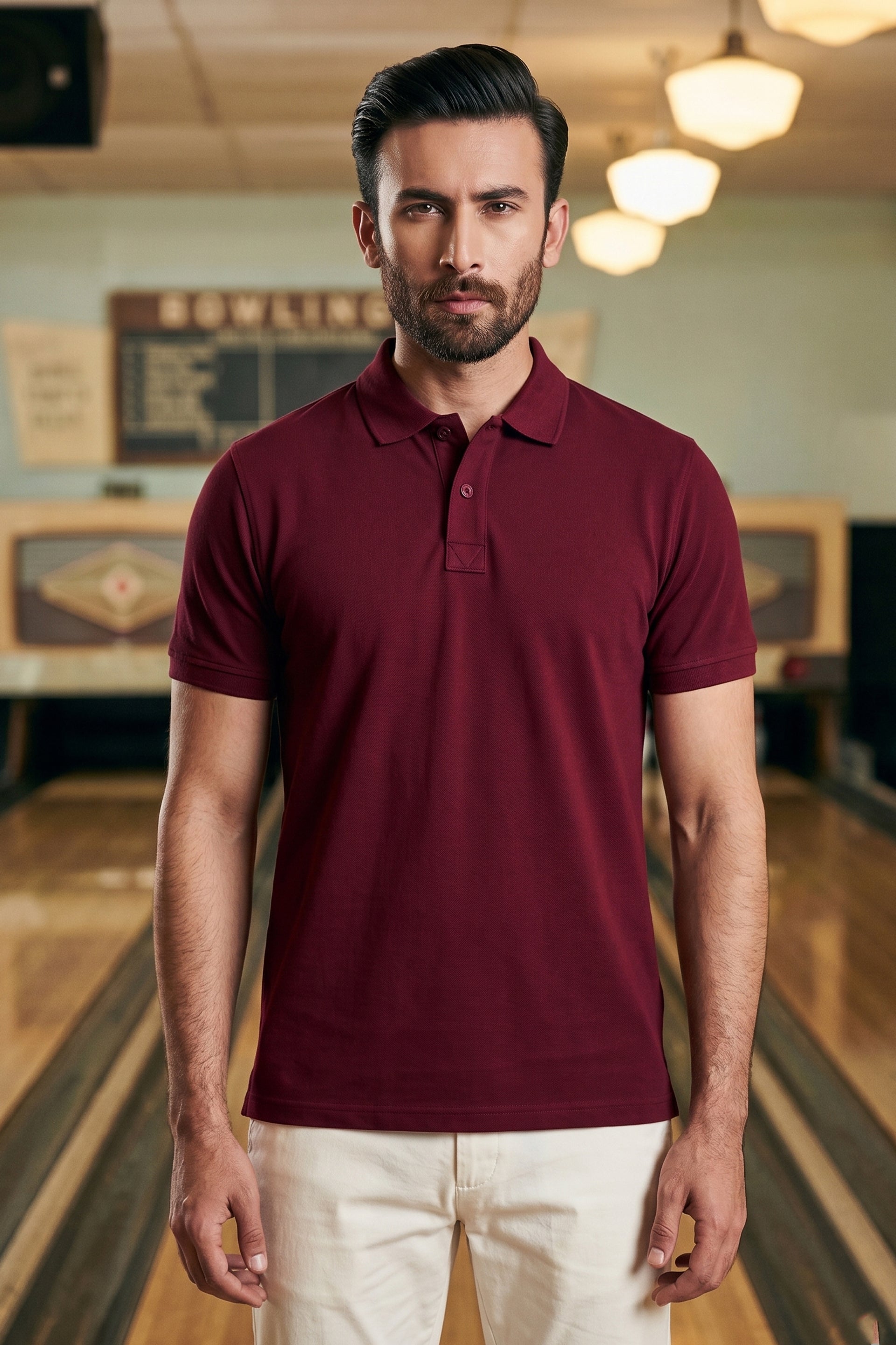 Crimson Pique Polo Shirt