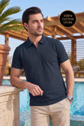 Dark Grey Zip Polo Shirt