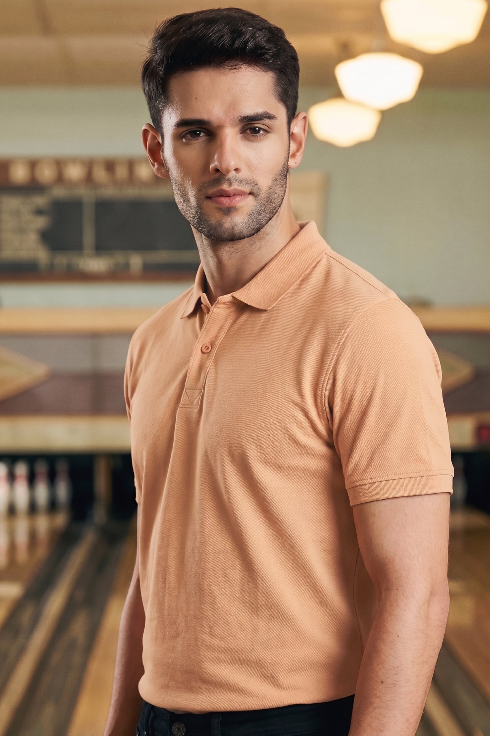 Ecru Pique Polo Shirt