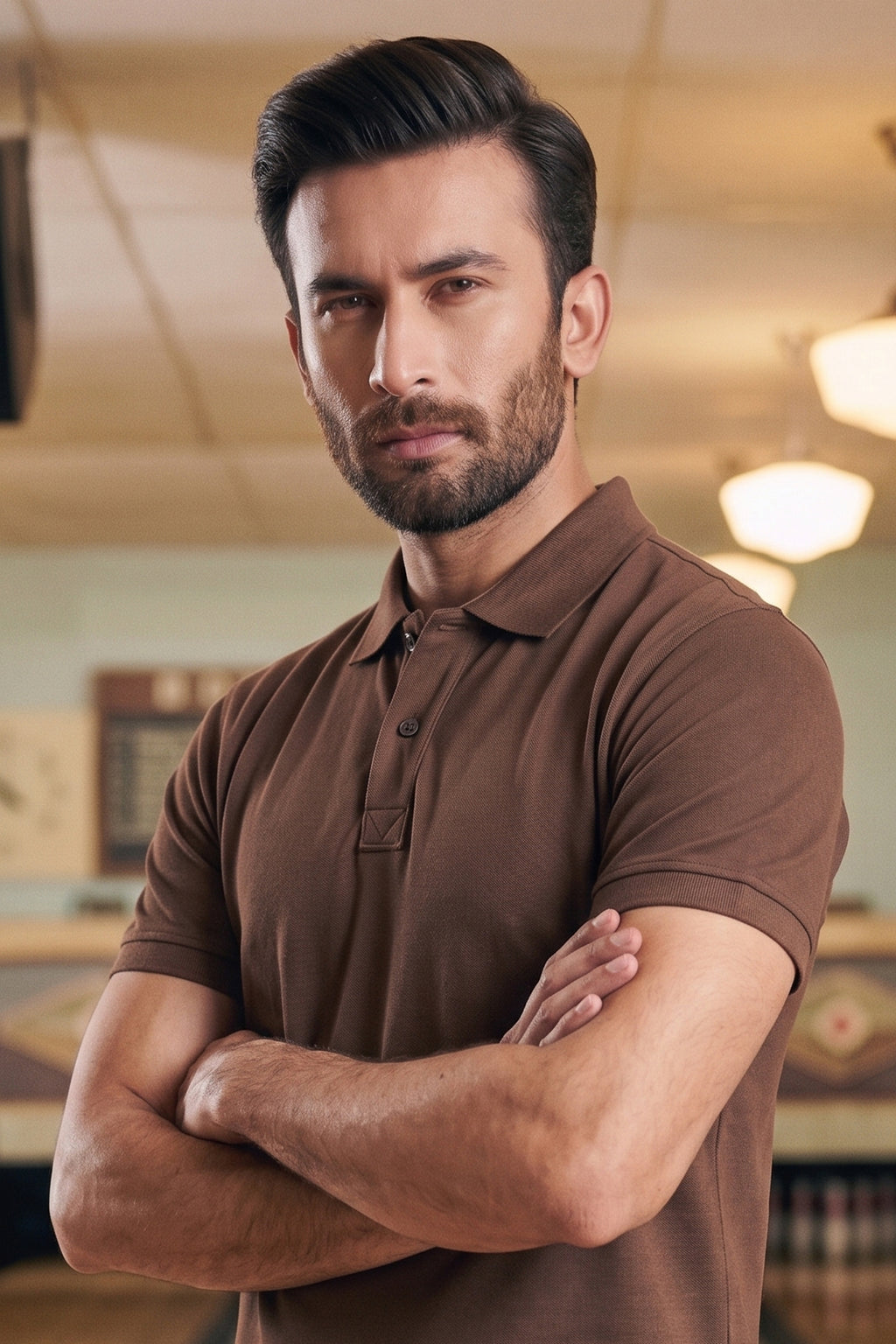 Chocolate Brown Pique Polo Shirt