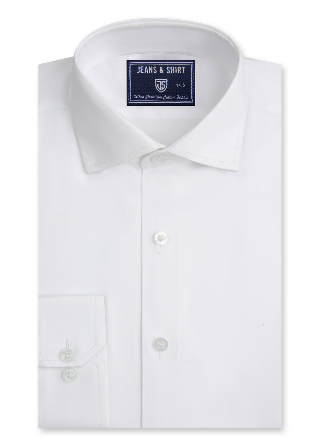 Ivory White Cotton Satin Formal Shirt