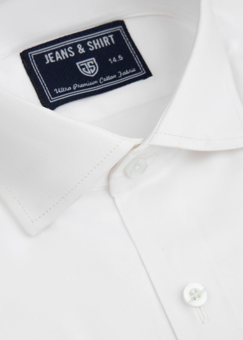 Ivory White Cotton Satin Formal Shirt