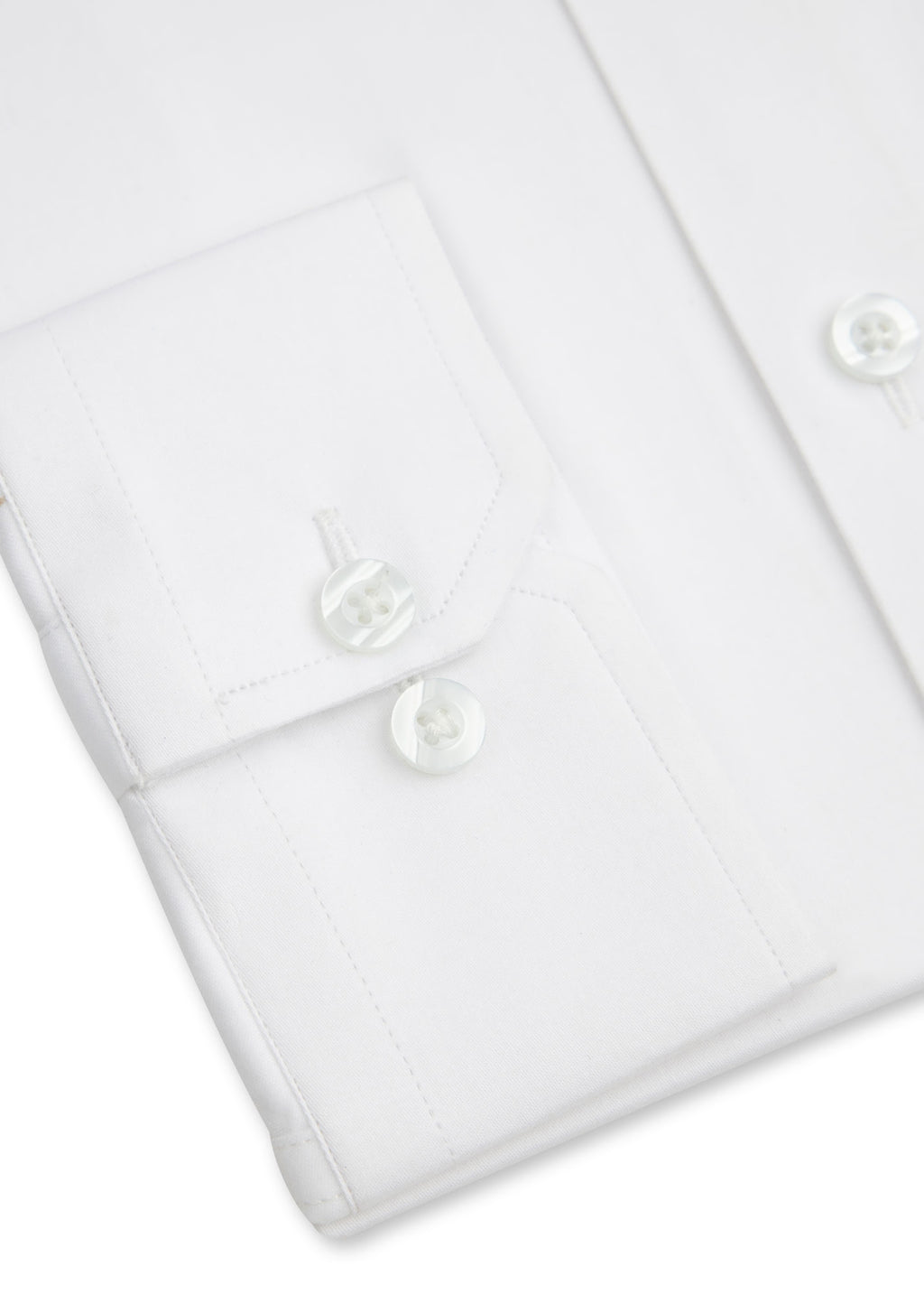 Ivory White Cotton Satin Formal Shirt