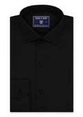 Signature Black Cotton Satin Formal Shirt