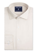 Ivory Beige Cotton Satin Formal Shirt