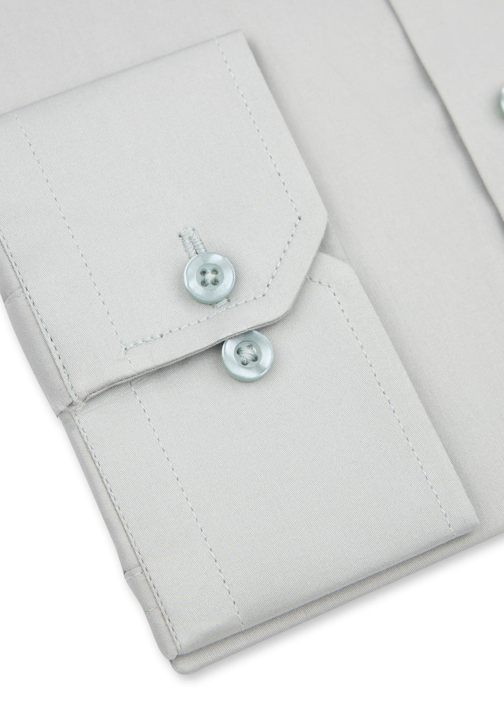 Silver Ash Grey Cotton Satin Formal Shirt