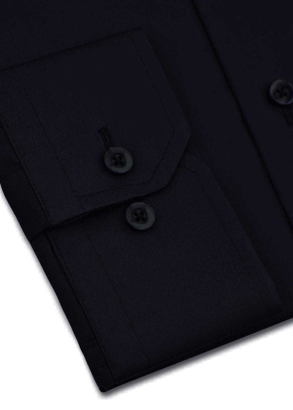 Classic Navy Cotton Satin Formal Shirt