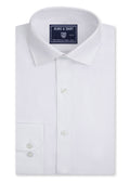 Classic White Textured Cotton Formal Shirt