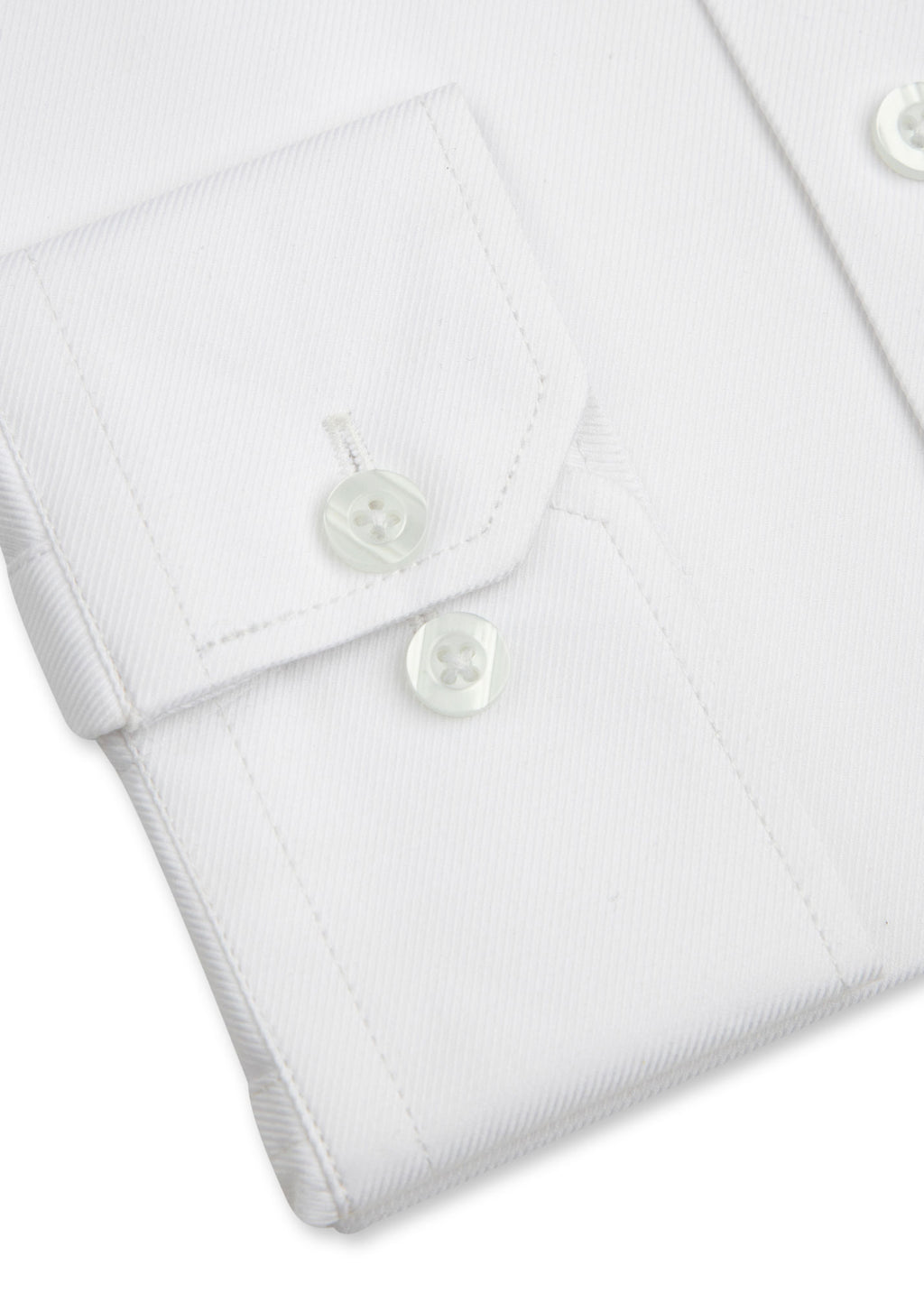White Twill Cotton Formal Shirt