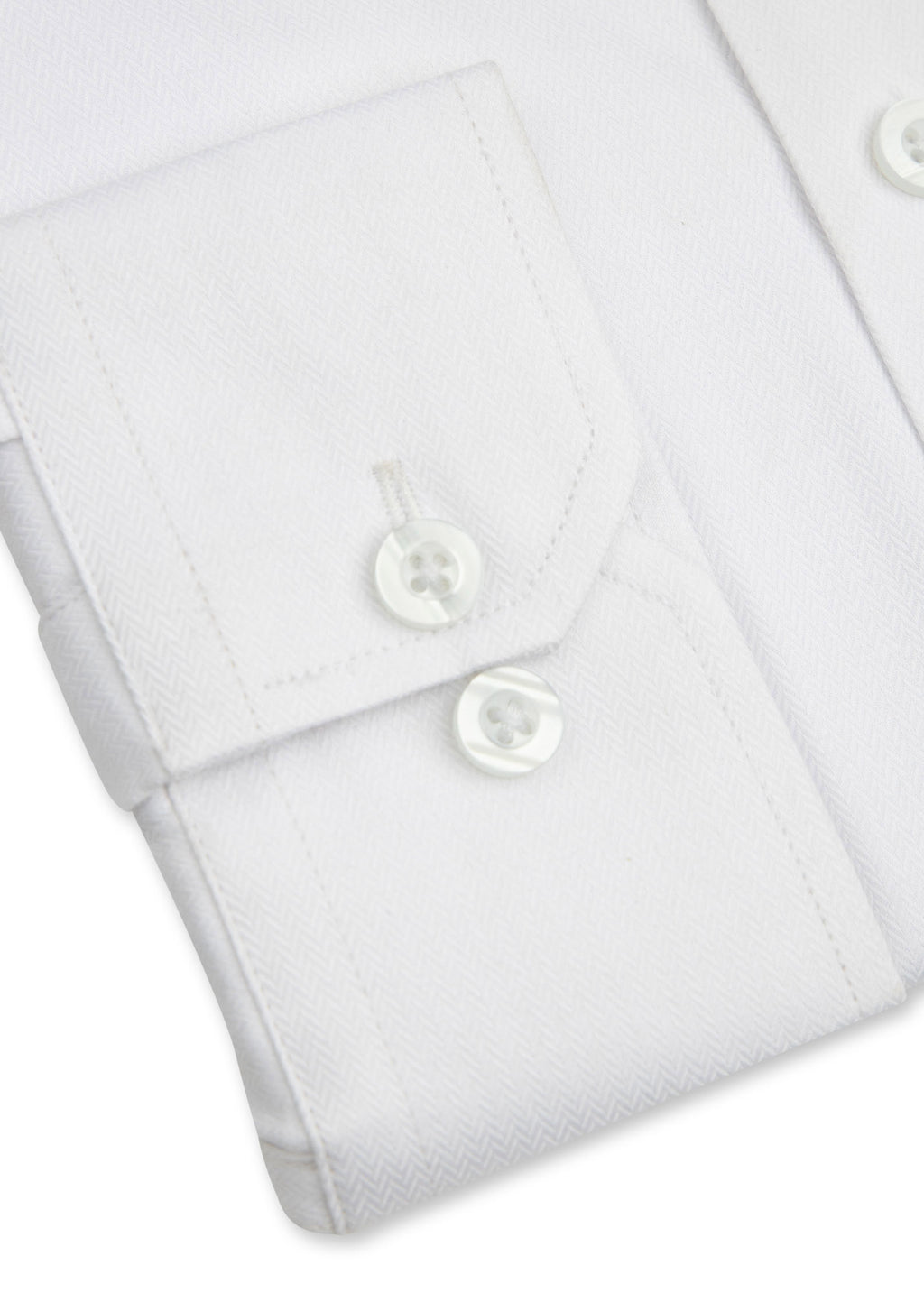 Signature White Herringbone Formal Shirt