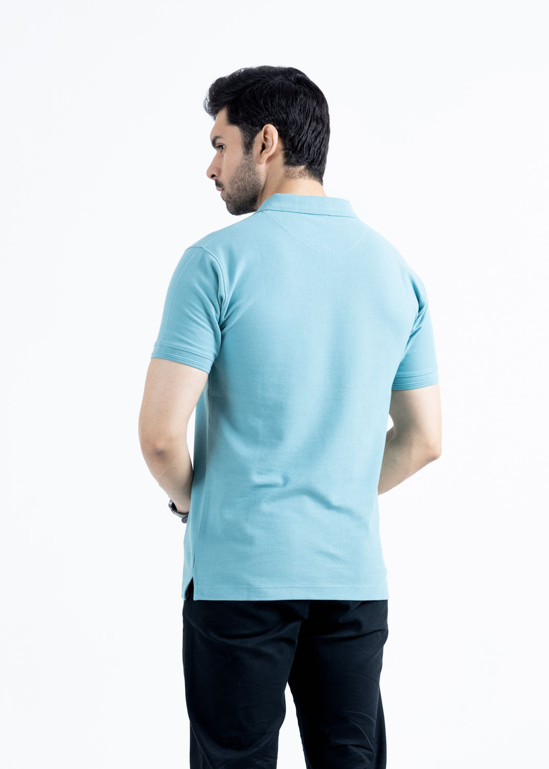 Cadet Blue Pique Polo Shirt