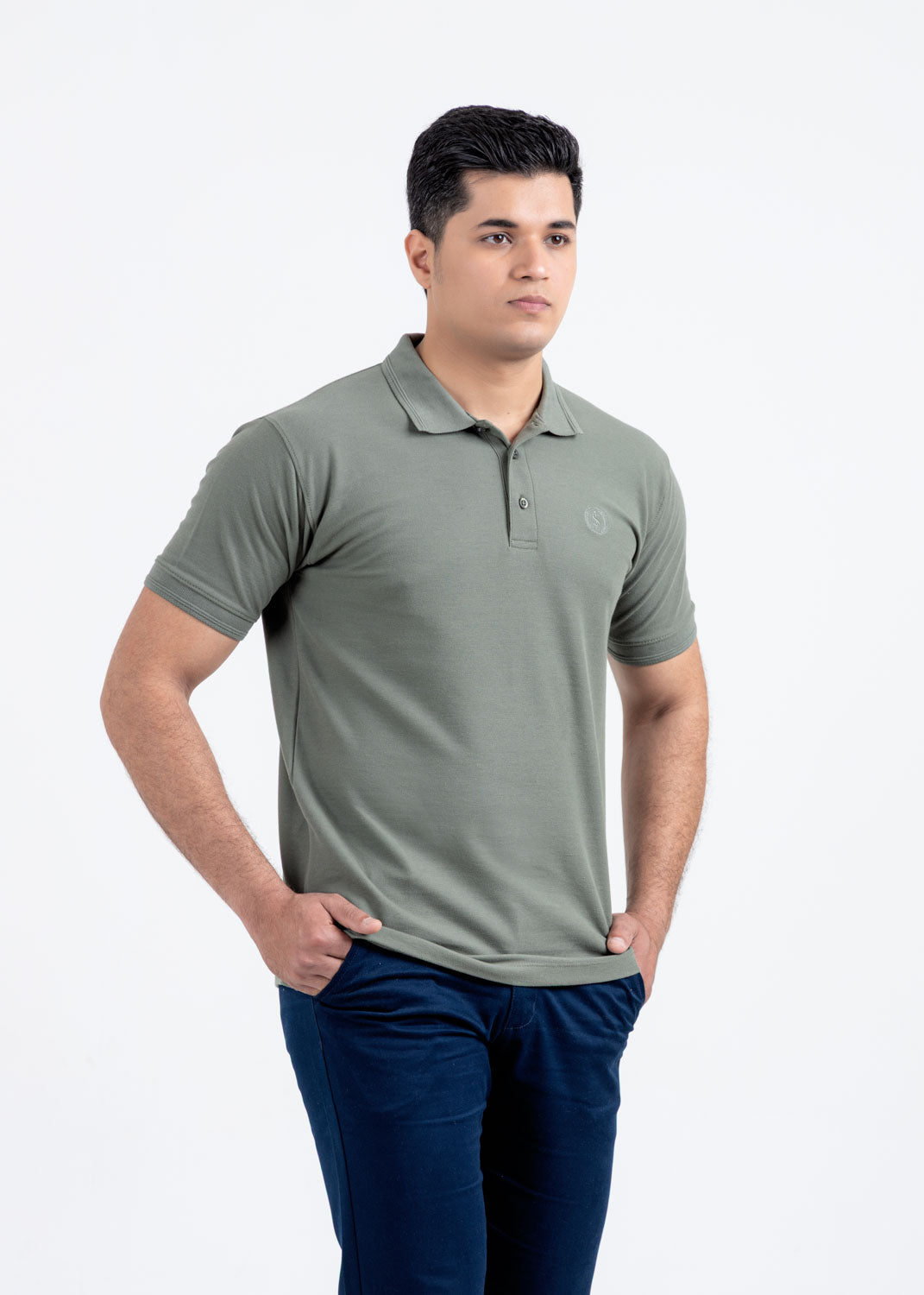 Light Sage Pique Polo Shirt