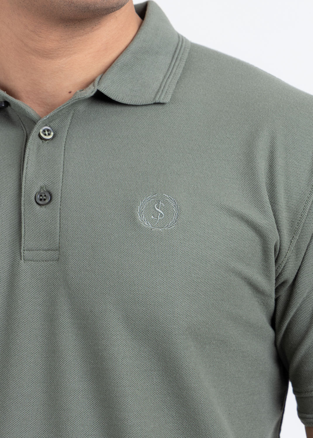 Light Sage Pique Polo Shirt