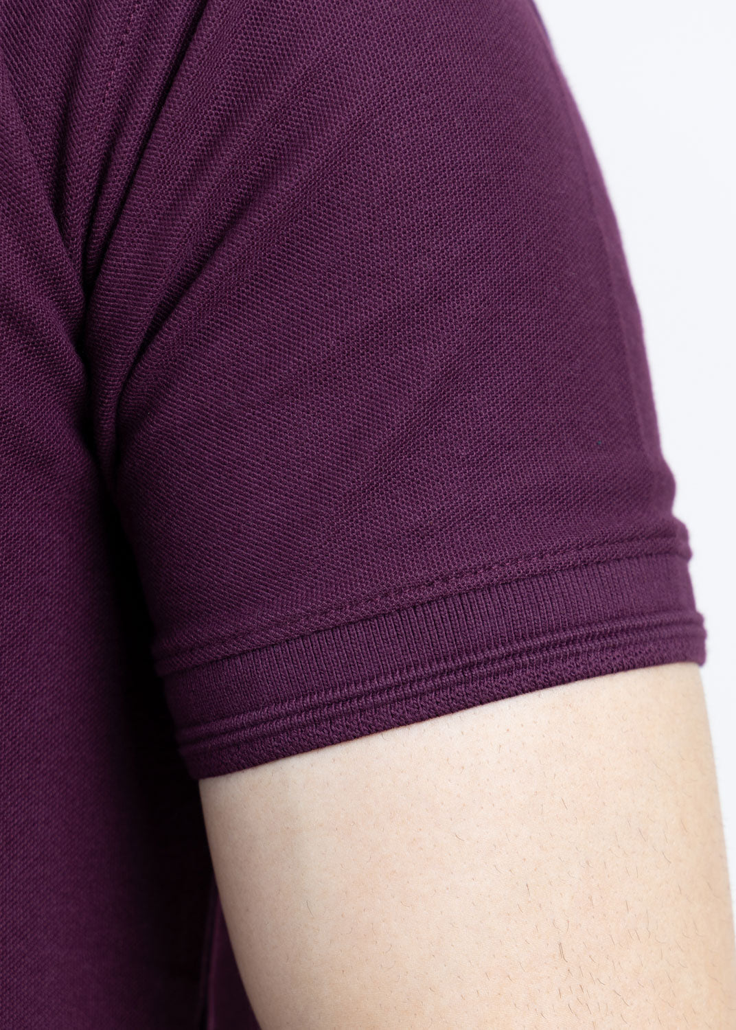 Royal plum pique polo shirt