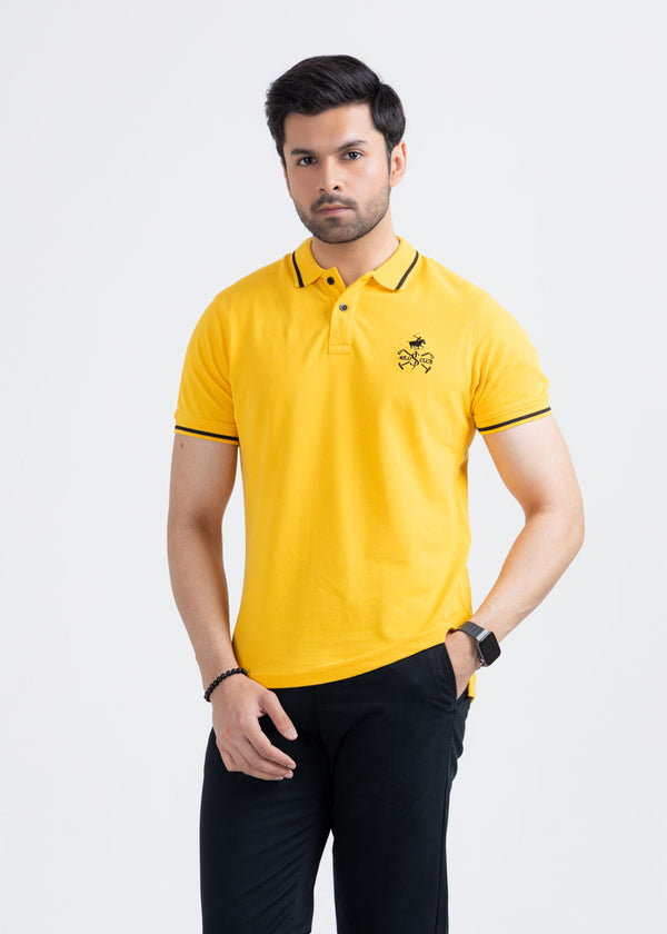Brilliant Yellow Pique Polo Shirt