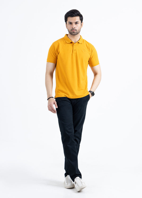 Mustard Pique Polo Shirt