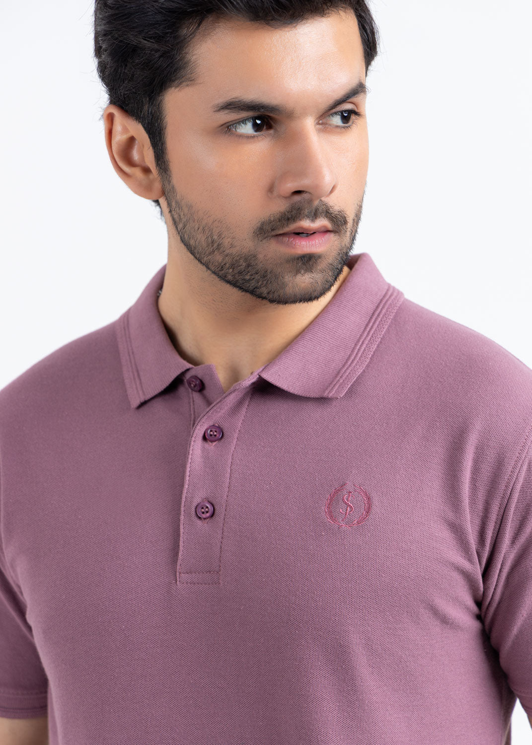 Wisteria pique polo shirt