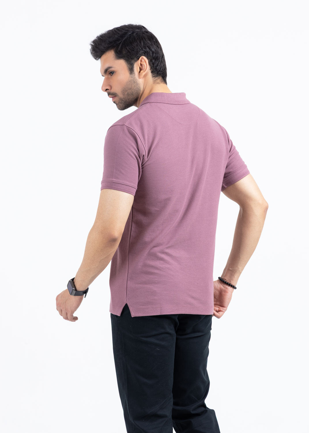 Wisteria pique polo shirt