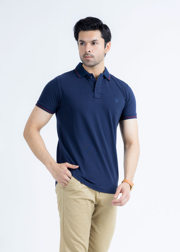 Midnight Navy Pique Polo Shirt