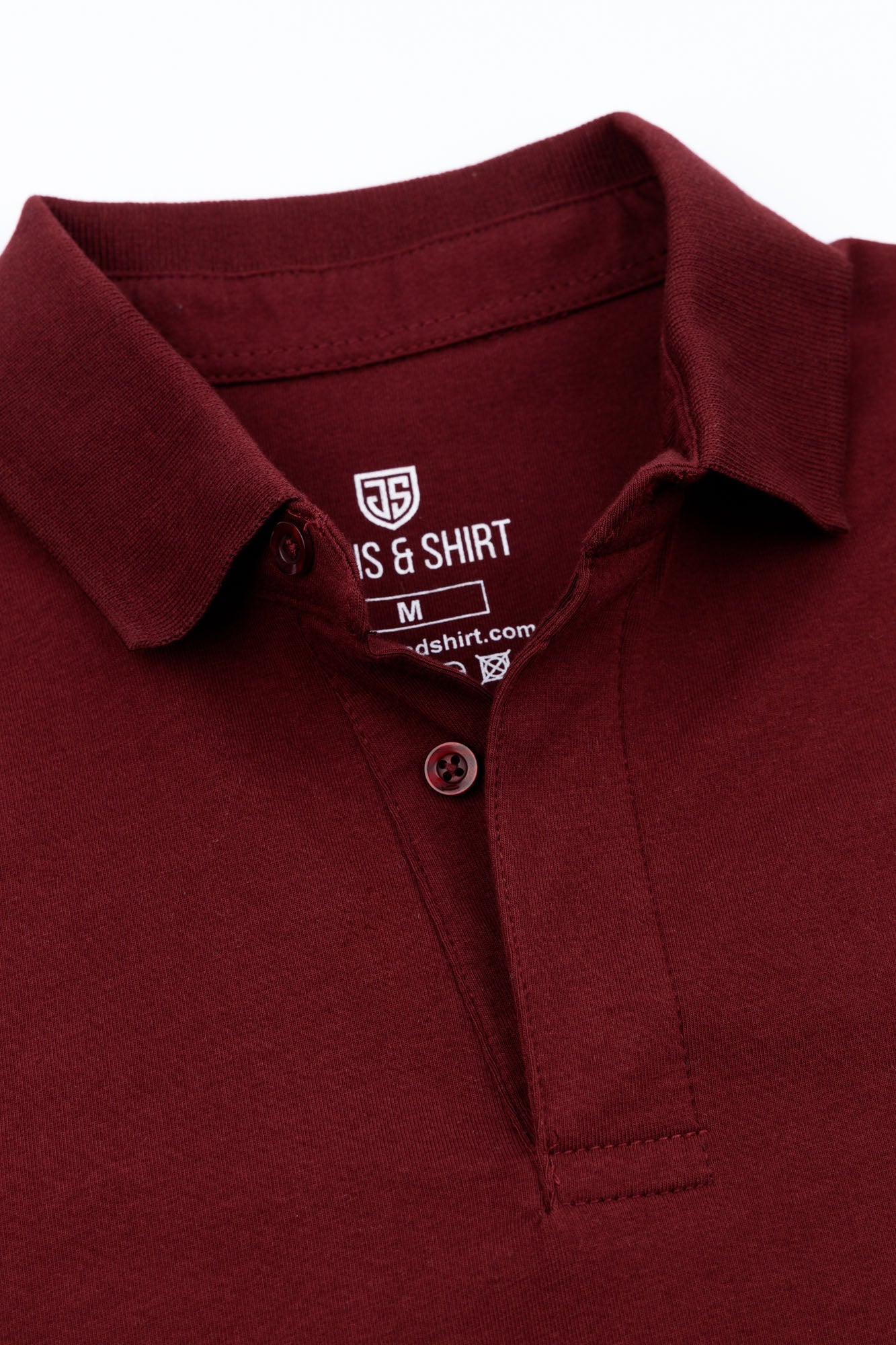 Maroon Conealed Placket Polo Shirt