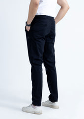 Casual Black Cotton Trousers