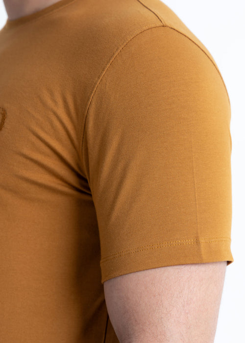 Basic Camel Lycra Jersey T-Shirt