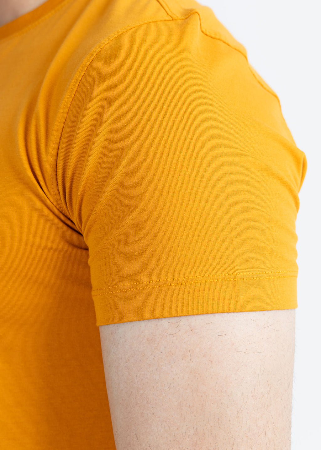 Basic Mustard Lycra Jersey T-Shirt