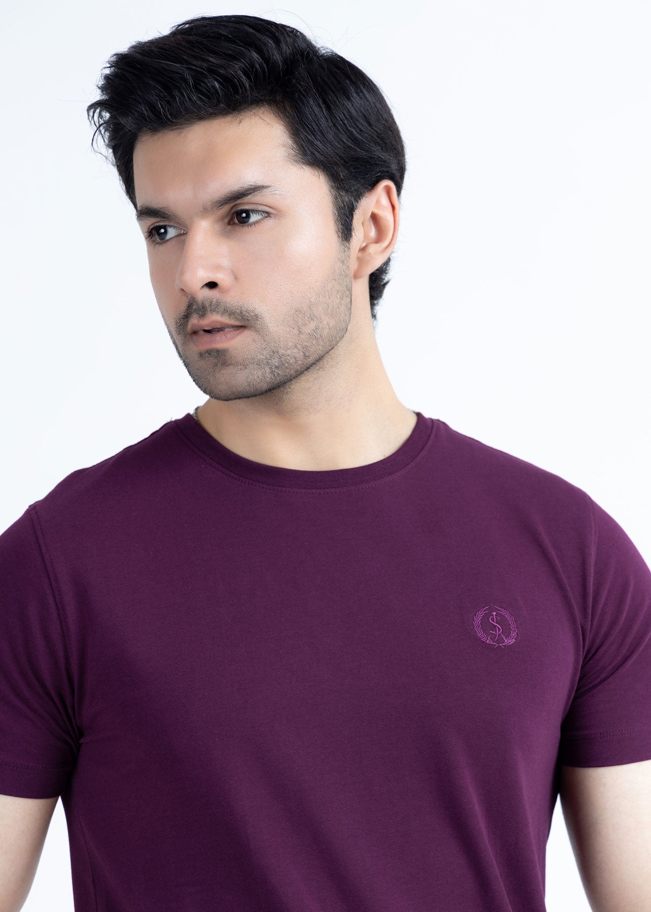 Basic Purple Lycra Jersey T-Shirt