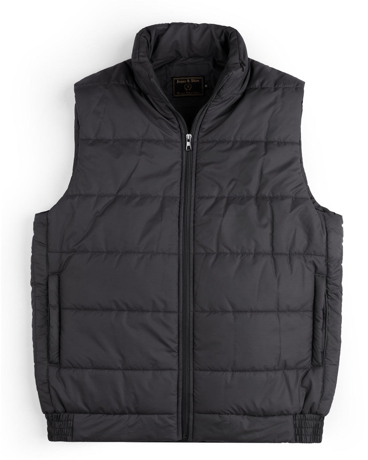 Black Sleeveless Puffer Jacket