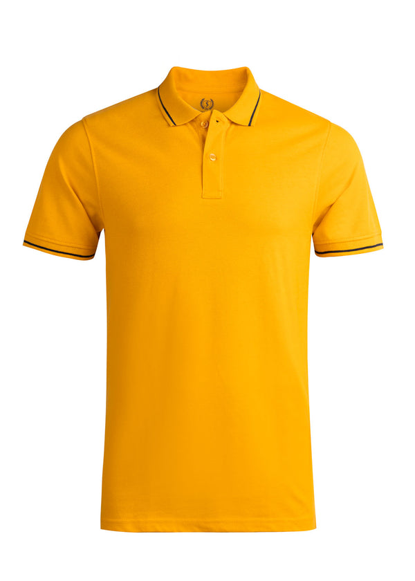 Mustard Yellow Pique Polo Shirt