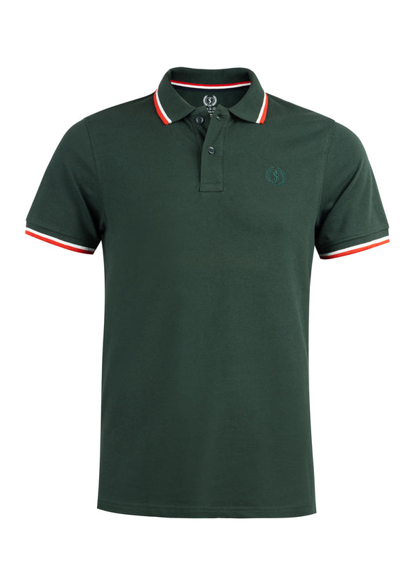 Deep Green Pique Polo Shirt
