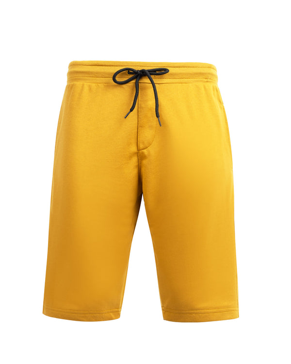 Yellow Cotton Terry Shorts
